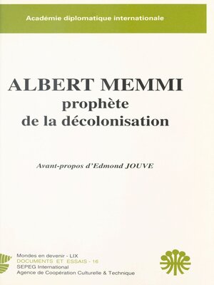 cover image of Albert Memmi, prophète de la décolonisation